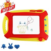 pidien Magna Doodle for Toddlers Magnetic Drawing Board Travel Size Kids Toys Colorful Drawing Tablet Erasable Sketching Pad with 3 Stampers