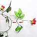 Yiliyajia Artificial Rose Vine Garlands,Silk Flowers Flora Green Leaf Garlands,Home Decor Wedding Decoration 8Ft Length Pack of 5 (pink)