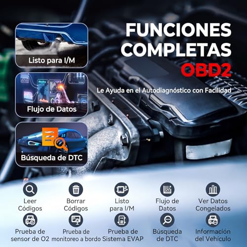 LAUNCH CRP123X V3.0 - Dispositivo de diagnóstico profesional OBD2 para todos los coches y marcas - Diagnóstico de 4 sistemas con reinicio: servicio de aceite EPB DPF, prueba de batería SAS/BMS