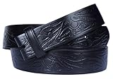 Western Embossed Belt for Buckles 100% Top Grain One Piece Leather, Made in USA …