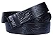 F&L CLASSIC Western Embossed Belt for Buckles 100% Top Grain One Piece Leather, Made in USA (34-36 Medium, black)#2020