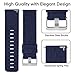 Maledan Compatible with Fitbit Versa Bands for Women Men, Small, Dark Blue