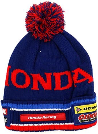Honda Endurance TT Racing Knitted Bobble Beanie Blue Official 2017