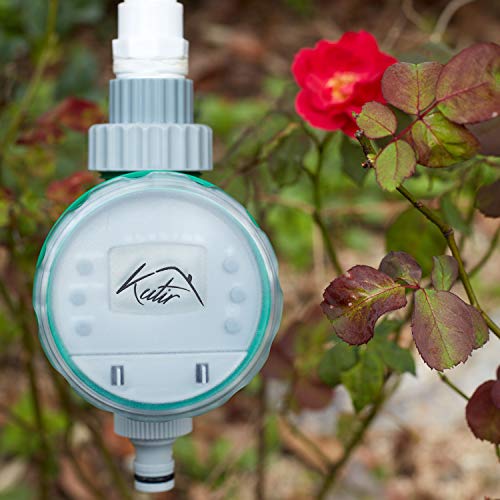 One Outlet Programmable Hose Faucet Timer - Automatic On Off Water Faucet Timer with Rain Delay, Manual Control to Perfectly Water Your Garden, Plants and Patio