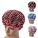 Large Waterproof Shower Cap, 4 Pack Reusable Double Layer Bath Cap for all Hair Lengths Women Kids Girls and Men, Upgraded Version (muticolor 1)