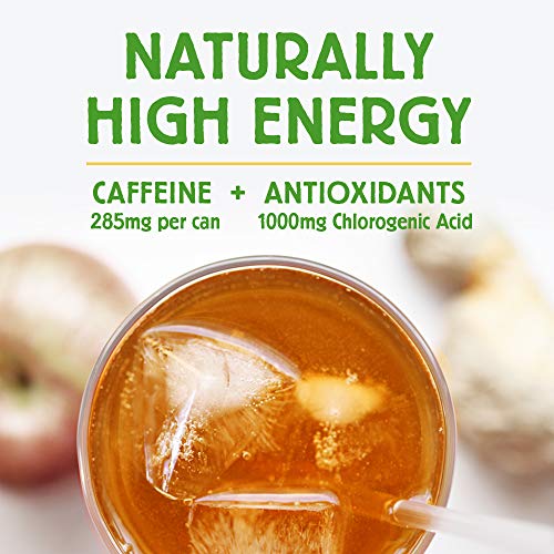 Sunup Pure Green Coffee, Unsweetened Ginger, Made Smooth & Strong From Raw "Green" Coffee Beans, Naturally High Energy & Antioxidants, 12 Pack