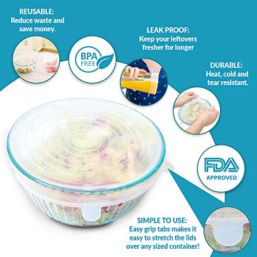2 Silicone+Stretch+Lids+12+Pack+Stretchable