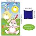 Easter Toss Game with 3 Bean Bags, Easter Bunny Party Game for Kids Adults Family Easter Party Supplies and Easter Decorations (Green Style)