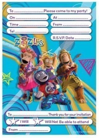 "ZingZilla's Party Invitation Pad, 20 invites with envelopes [Toy]"