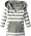 L'ovedbaby Unisex-Baby Newborn Organic Hoodie, Seafoam Stripe, 18/24 Months