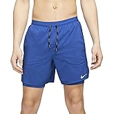 Nike Men's Flex Stride 7" 2-in-1 Dri-Fit Running Shorts (as1, Alpha, s, Regular, Regular, Blue - Black, Small, Regular Fit)
