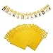 Jovitec Newborn to 12 Month Baby Photo Banner 1st Birthday Bunting Garland First Birthday Party Decor, Great Baby Shower (Gold)