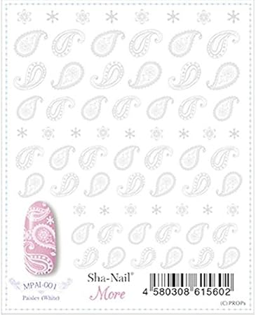 Amazon Sha Nail More ネイルシール ペイズリー ホワイト アート材 写ネイル モア Sha Nail More シール ステッカー 通販