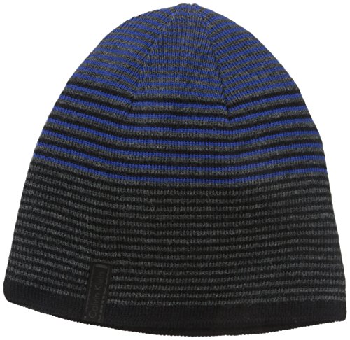Calvin Klein Men's Ombre Logo Reversible Beanie, Royal Blue, One Size Calvin Klein Men's Ombre Logo Reversible Beanie, Royal Blue, One Size