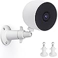 UYODM 2 Pack Wall Mount Holder Compatible with Google Nest Cam Outdoor or Indoor, Battery - 360°Rotation Security Mounting Bracket for Nest Cam with 1/4 Screw Thread, Camera Not Included (White)