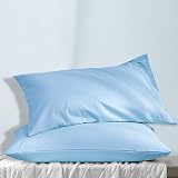 NTBAY 4 Pack 100% Brushed Microfiber Pillowcases 50x75 Pale Blue view 4