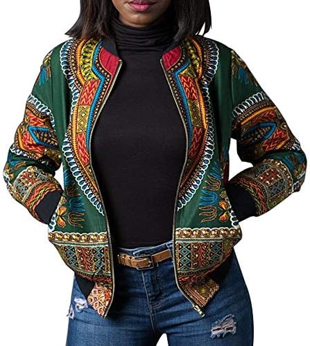 Bestoppen Clearance Women Coat, Women Dashiki Long Sleeve Fashion African Print Dashiki Short Casual Jacket for Women Ladies