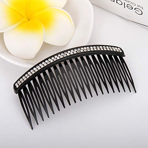 ZOONAI 7Pcs Women Girls Hair Combs with 24 Teeth Hair Clip Rhinestone Wedding Bridal Hair Side Combs Hair Accessories (Straight) - Thumbnail 4