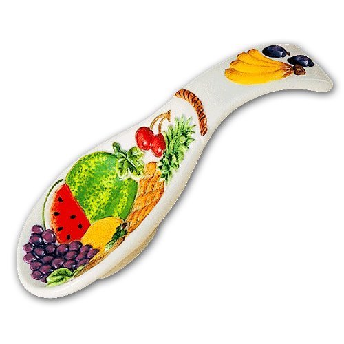 MIXED FRUIT Large 3-D Spoon Rest / Trivet *NEW!*