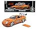 Jada New 1:18 Fast & Furious 7 - Orange Brian's Toyota Supra with Removable ROOF Diecast Model Car Toys