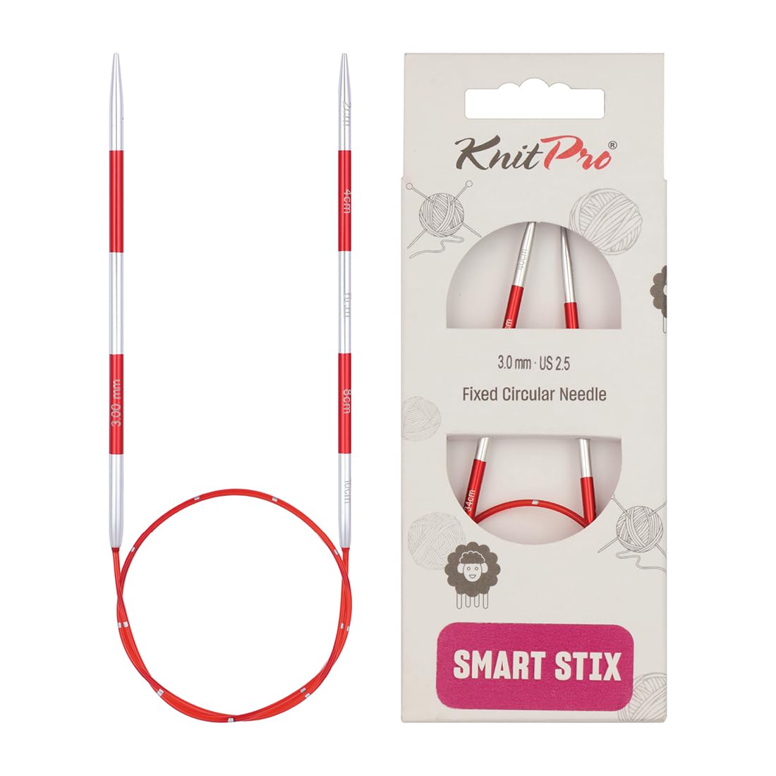 KnitPro Smartstix Fixed Circular Needles 16" (40cm) | 3.00mm
