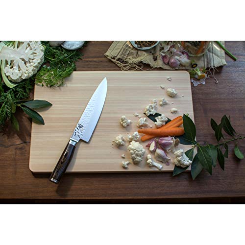 Shun Cutlery Premier 8" Chef's Knife; Lightweight, Agile, Extremely Comfortable Grip, Perfect for Slicing, Dicing and Chopping a Full Range of Foods, Beautiful and Versatile, Handcrafted in Japan