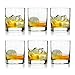 Rock Style Old Fashioned Whiskey Glasses 11 Ounce, Short Glasses For Camping/Party,Set Of 6 primary