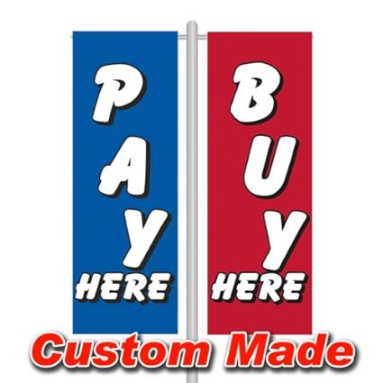 Jtflag 3ftx8ft Pay Here Buy Here 1000dpl Uv Vinyl Banner Pole