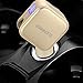 Elepower 10.5W Travel Charger with Foldable AC Wall / DC Plug and Dual Smart USB Ports Car Charger for iPad Air / mini, iPhone 7 / 6s / 6 / Plus, Galaxy S/J Series, LG, Nexus, HTC and More-Gold