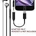 Fonus 3.5mm Female To Type-C Male Headset Adapter Audio Jack USB-C Port Earphone Converter Supports Hands-free Microphone Compatible With Motorola Moto Z, Z2, Z3, Force Droid Models ONLY