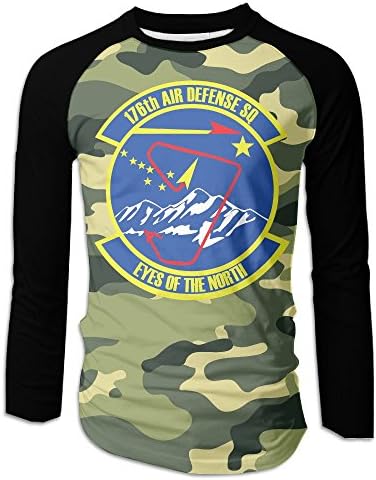176th Air Defense Squadron Logo Men's Sleeve Raglan T-shirt Tri-Blend Shirt