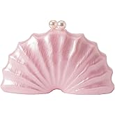 Tellrain Womens Acrylic Shell Purse Evening Clutch Acrylic Evening Handbag Seashell Bag Clutch Chain Shoulder Bag Party Purse