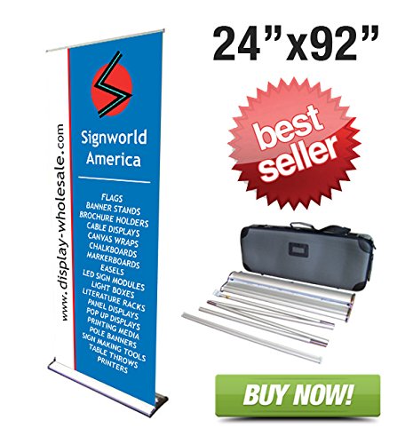 Signworld 24 Hd Retractable Roll Up Banner Stand Trade Show