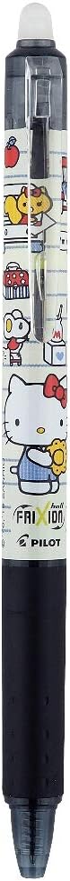 Sanrio Hello Kitty Erasable Refillable & Retractable Gel Ink Pen, Black Ink, 0.5mm (Yellow [ 809398 ])