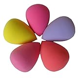 Hot Sale Beauty Facial Makeup Blender Foundation Puff Sponges Colors by Random (6pc Tear Drop Shape)