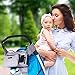 Best Stroller Organizer with Cup Holders - Universal Fit - Premium Storage Bag for Moms Phone, Wallet, Keys, Snacks, Baby Items - Zip Off Wristlet - Baby Travel Accessories - Perfect Baby Shower Item