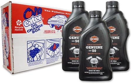 Amazon ハーレー純正 エンジンオイル サービスパック w50 Tc Evo Xl用 ハーレー バイク用エンジンオイル 車 バイク