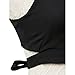 ABADAY Bow Tie Cut Out Crop Top (L=US4, Black)