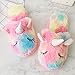 Anddyam Kids Family Unicorn Slippers Household Anti-Slip Indoor Home Slippers for Girls and Boys Big Kid (10-12 Years)