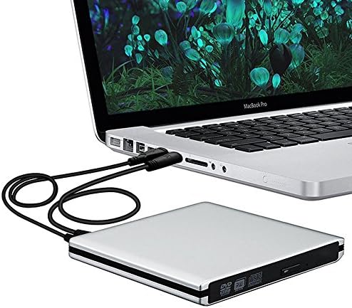 YAHEY External DVD Drive USB 3.0 Ultra Slim External CD/DVD-RW Burner Writer Player Optical Drive for Mac, Windows and Linux OS for player CD/ DVD Read/ Writer / Rewriter