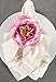 DII Beautiful Peony Flower Napkin Rings Pink, 4 Piece