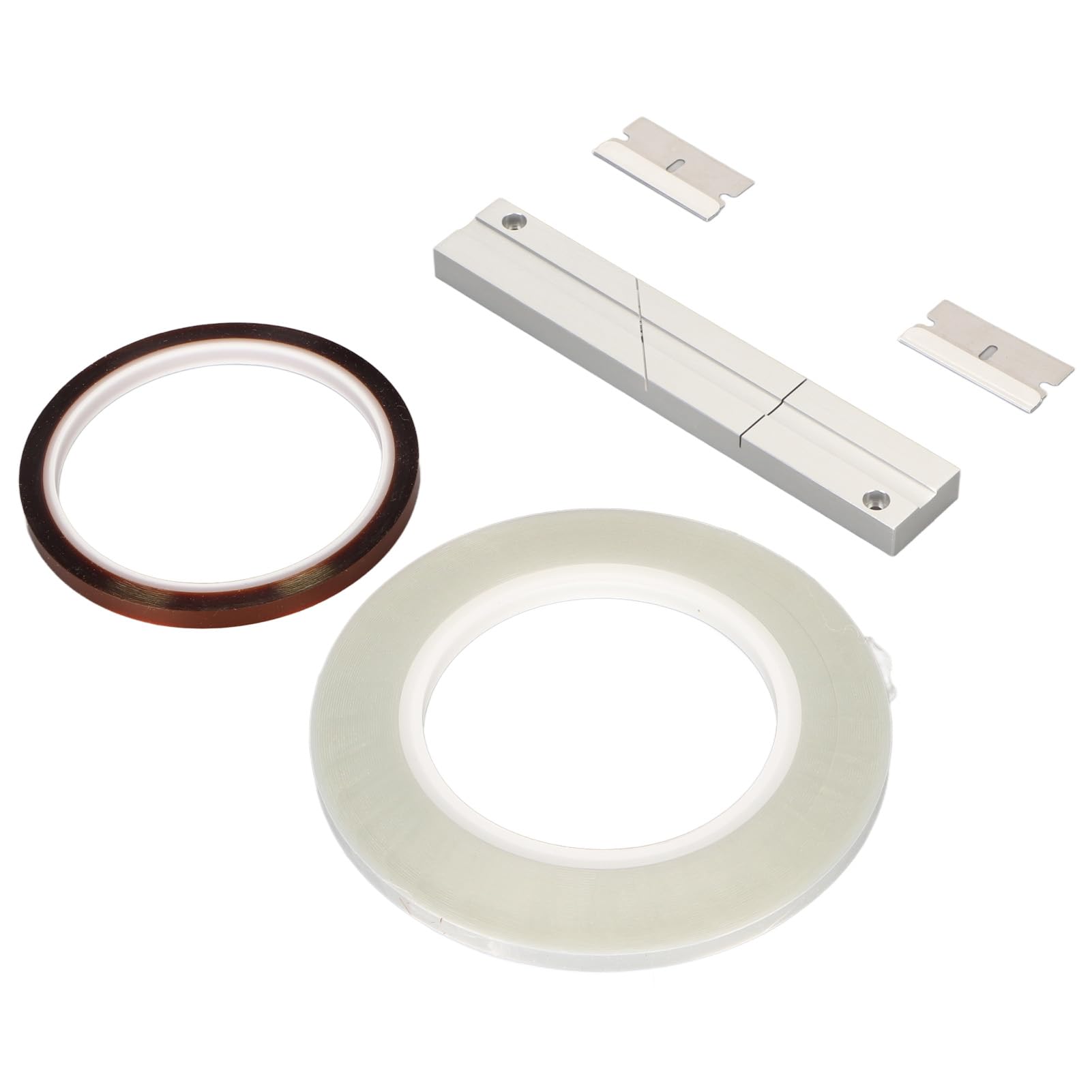 1/4 10 Inch Tape Splicing Set, Splicing Tape Tape Splicing Block Kit Universal Anodized Finish Leader Tape for Reel to Reel Tape Recorder