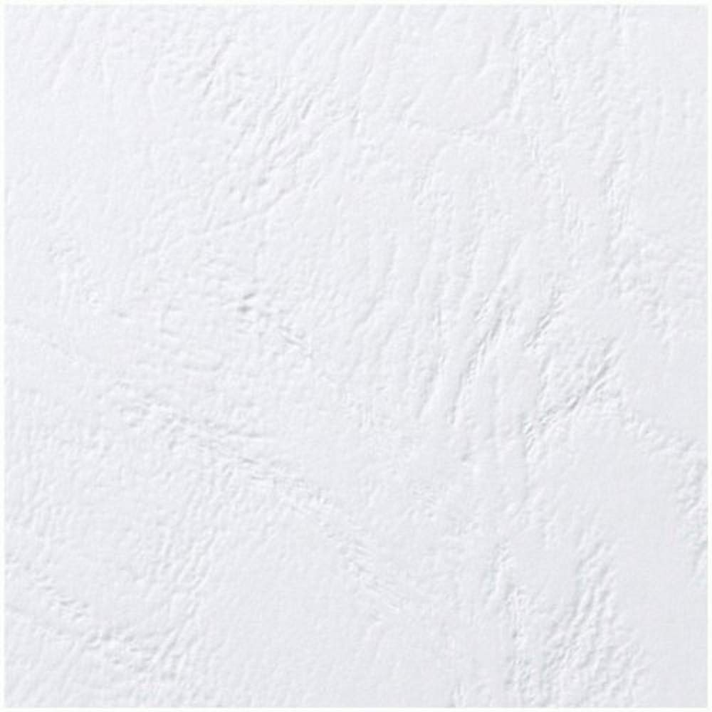 GBC LeatherGrain Leather Grain Cover Plates, Size A4 (250g / m2, White, Pack of 100)