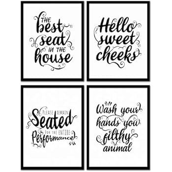 Amazon.com: Bathroom Etiquette 12" X 16" Poster: Office Products