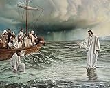 Jesus Walking On Water / Christian Art 8 x 10 / 8x10 GLOSSY Photo Picture