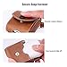 MoKo Case Fit AirPods 1/AirPods 2, Magnetic Snap Closure Protective Cover Carrying Pouch Pocket, with Holding Strap, for Apple AirPods 1 & AirPods 2 Charging Case - Brown