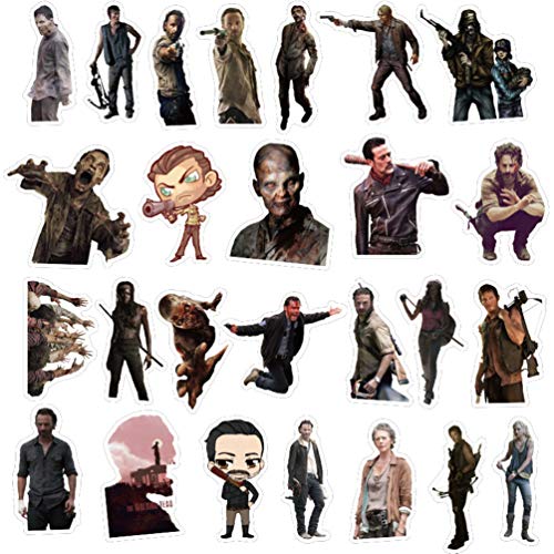 Cool TV Laptop Stickers Waterproof Skateboard Pad Computer Travel Case Water Bottle Notebook Car Snowboard Bicycle Luggage Decal (The Walking Dead)