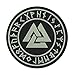 Compatible with Valknut Patch PVC Viking Patch Compatible with Velcro Plate Carrier Patches for Backpacks for Hats PVC Patches Viking Morale Norse (Black and White Glow Dark)