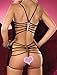 Rozegaga Womens Sheer Lace Trim Strappy Back Mesh Babydoll XXXLarge Black