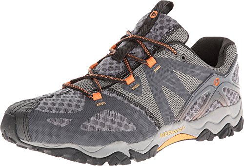 Merrell Men's Grassbow Air Trail Running Shoe,Dark Grey/Orange,12 M US